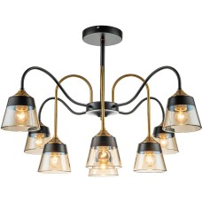 Светильник ESCADA 1147/8P E27*40W Black/Brass