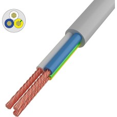 REXANT Провод соединительный ПВС 3x1,0 мм², белый, длина 5 метров, ГОСТ 7399-97