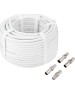 REXANT Набор антенный №14 кабель RG-6U 30м екер F (4шт), бочка (1шт), переходник гн F – шт TV (2шт), переходник гн F – гн TV (1шт)