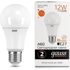 GAUSS Упаковка ламп LED E27, груша, 12Вт, 10 шт. [23212]
