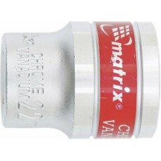 Головка торцевая MATRIX Головка торцевая, 22 мм, шестигранная, CrV, под квадрат 1/2, хромированная 13122