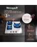 Варочная панель газовая WEISSGAUFF Газовая варочная панель HGG 451 WGh Nano, 3 конфорки, закаленное стекло, белый