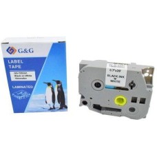 Картридж G&G Картридж GG-TZE241, 18мм, черный шрифт, белый фон, 8м ( GG-TZE241