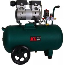 KLPRO Профессиональный бесшумный воздушный компрессор KLK50S (сеть, 0,7Квт, 8бар, 126л/мин, емкость 50л)