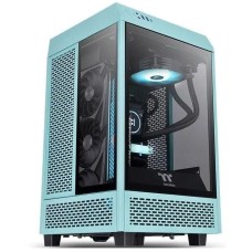 THERMALTAKE Корпус The Tower 100 Turquoise голубой без БП miniITX 1x120mm 3x140mm 2xUSB3.0 audio bott PSU