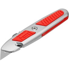 MATRIX Нож, 19 мм, выдвижное трапециевидное лезвие, отделение для лезвий, метал. корпус 78967