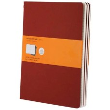 MOLESKINE Блокнот CAHIER JOURNAL CH121 XLarge 190х250мм обложка картон 120стр. линейка клюквенный (3шт)