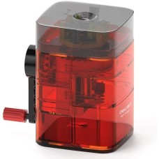 DELI Точилка для карандашей механическая 71162Red 1 отверстие пластик красный