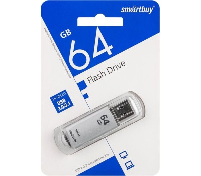 USB флеш SMARTBUY (SB64GBVC-S) 64GB V-CUT SILVER