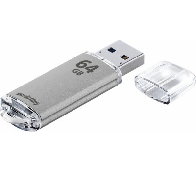 USB флеш SMARTBUY (SB64GBVC-S) 64GB V-CUT SILVER