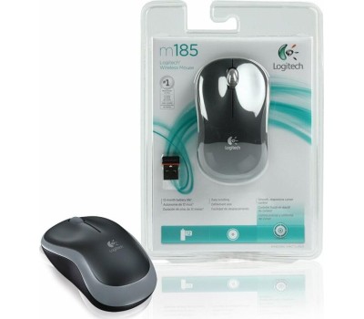 Мышь беспроводная оптическая LOGITECH M185 серый (910-002238)