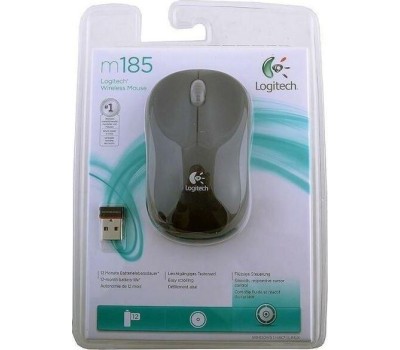 Мышь беспроводная оптическая LOGITECH M185 серый (910-002238)