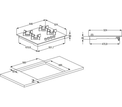 Независимая варочная панель газовая BEKO HINW 64229 S