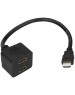Переходник REXANT (17-6832) Переходник штекер HDMI - 2 гнезда HDMI, провод черный