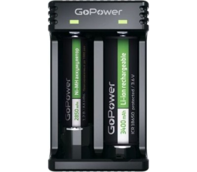 Зарядное устройство GOPOWER LiCharger 4 З/У для аккумуляторов 2 слота (00-00015360)