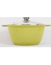 Кастрюля KUKMARA к31tsl а/пр литая 3,0л стекл/кр Trendy style lime