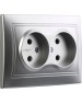 Розетка SMARTBUY (SBE-01s-10-S2-N-c) Венера, 1-местная, серебро