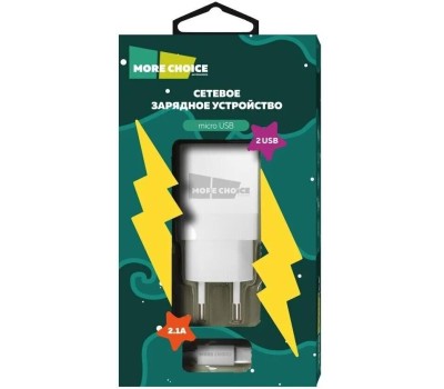 СЗУ MORE CHOICE (4627151196169) NC24m White 2USB 2.1A