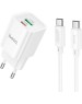 СЗУ HOCO (6942007630337) C149A СЗУ 1USB+1Type-C 3.0A PD 30W+QC3.0 , White