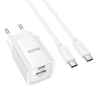 СЗУ HOCO (6942007630337) C149A СЗУ 1USB+1Type-C 3.0A PD 30W+QC3.0 , White