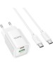 СЗУ HOCO (6942007630337) C149A СЗУ 1USB+1Type-C 3.0A PD 30W+QC3.0 , White