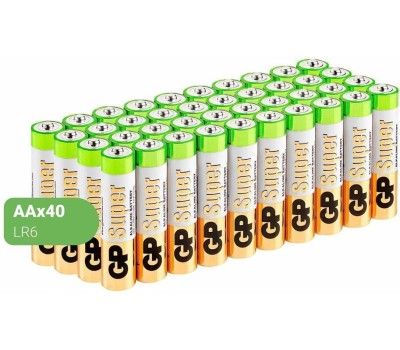 GP AA Батарейка Super Alkaline 15AA21-2CRSWC40, 40 шт