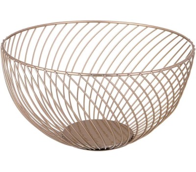 Корзина для фруктов AGNESS 917-136 ЗОЛОТАЯ 25.5*25.5*13см