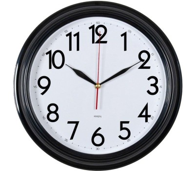 Часы БЮРОКРАТ WALLC-R86P, аналоговые, черный