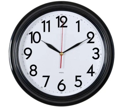 Часы БЮРОКРАТ WALLC-R86P, аналоговые, черный