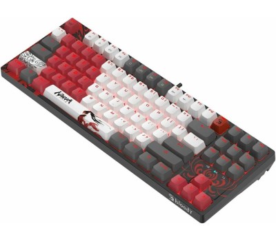 Клавиатура A4TECH Клавиатура Bloody S87 Naraka, USB, черный + красный