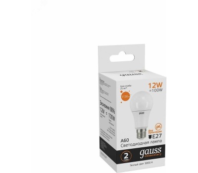 GAUSS Упаковка ламп LED E27, груша, 12Вт, 10 шт. [23212]