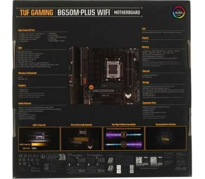 Материнская плата ASUS Материнская плата TUF GAMING B650M-PLUS WIFI, Socket AM5, AMD B650, mATX, Ret