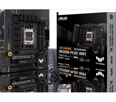 Материнская плата ASUS Материнская плата TUF GAMING B650M-PLUS WIFI, Socket AM5, AMD B650, mATX, Ret