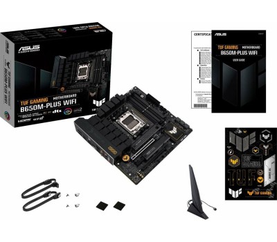 Материнская плата ASUS Материнская плата TUF GAMING B650M-PLUS WIFI, Socket AM5, AMD B650, mATX, Ret