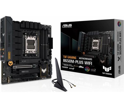 Материнская плата ASUS Материнская плата TUF GAMING B650M-PLUS WIFI, Socket AM5, AMD B650, mATX, Ret
