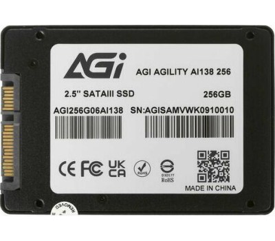 Накопитель SSD AGI SSD накопитель AI138 256G06AI138-CB 256ГБ, 2.5