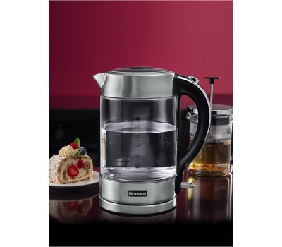 RONDELL Чайник электрический 1001-RE-01, 1.7л, стекло/металл