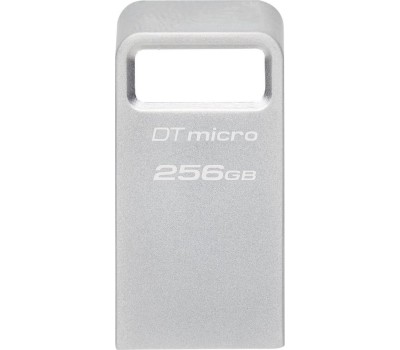 KINGSTON Флешка USB DataTraveler Micro 256ГБ, USB3.0, серебристый [dtmc3g2/256gb]