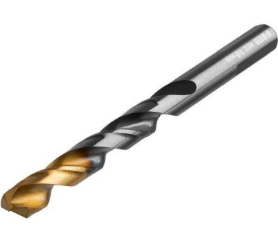 Сверло DENZEL Сверло по металлу, 10 мм, HSS-Tin, Golden Tip, 8 шт. 717222