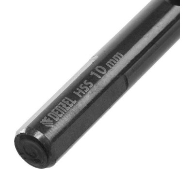 Сверло DENZEL Сверло по металлу, 10 мм, HSS-Tin, Golden Tip, 8 шт. 717222