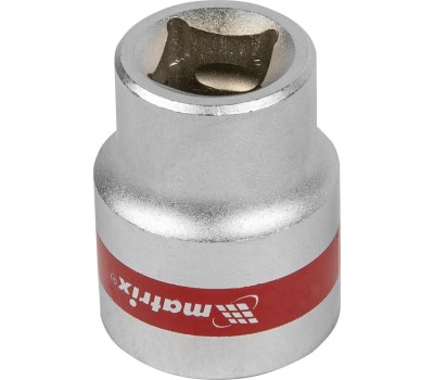 Головка торцевая MATRIX Головка торцевая, 22 мм, шестигранная, CrV, под квадрат 1/2, хромированная 13122
