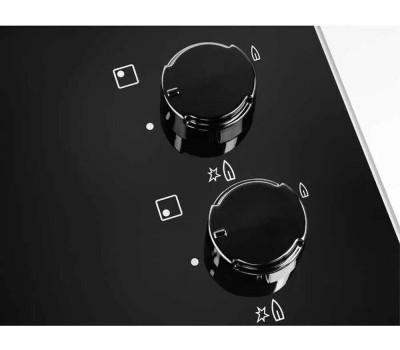 Варочная панель газовая ELECTROLUX Газовая варочная панель KGG6407K, 4 конфорки, закаленное стекло, черный