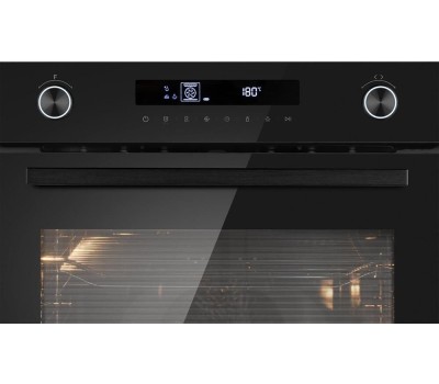 Духовой шкаф электрический WEISSGAUFF Духовой шкаф электрический EOM 741 PDB Black Edition, 72л, дверца с 3 стеклами, черный