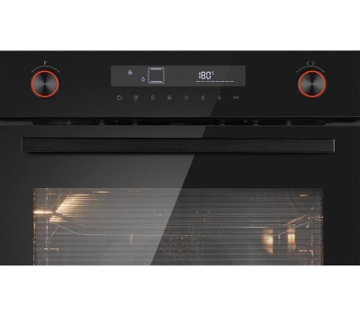 Духовой шкаф электрический WEISSGAUFF Духовой шкаф электрический EOM 741 PDB Black Edition, 72л, дверца с 3 стеклами, черный