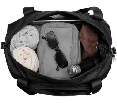 GASTON LUGA Сумка для спорта и путешествий Lightweight Packable Duffel Bag. Цвет: черный