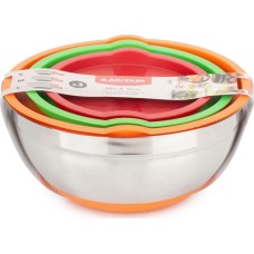 Набор мисок с крышками ATTRIBUTE ASS023 Набор мисок с крышками MIX&STORE 3шт 1.5л+2.4л+3.7л