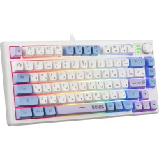 Клавиатура DEFENDER (45318) Novis GK-318 RU,белый/голубой