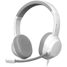 A4TECH Наушники с микрофоном Fstyler FH150U белый/серый 2м накладные USB оголовье (FH150U WHITE)