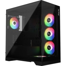 Корпус для ПК XPG Корпус INVADER X BLACK (INVADERXMT-BKCWW) Mid-Tower Gaming ATX PC Case with Panoramic View, Tempered Glass Panels, and RGB Lighting Black