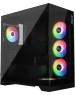 Корпус для ПК XPG Корпус INVADER X BLACK (INVADERXMT-BKCWW) Mid-Tower Gaming ATX PC Case with Panoramic View, Tempered Glass Panels, and RGB Lighting Black